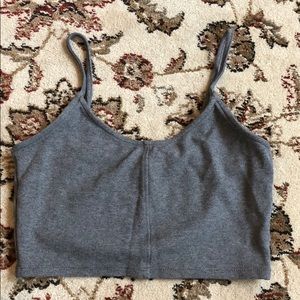 Gray crop top